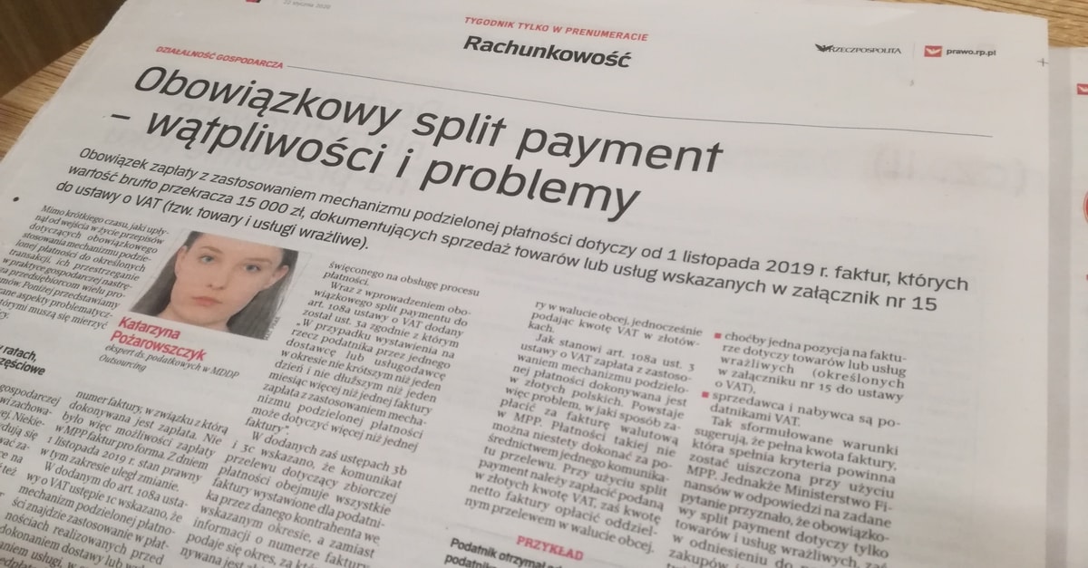 Artykuł Eksperta MDDP Outsourcing na łamach Rzeczpospolitej